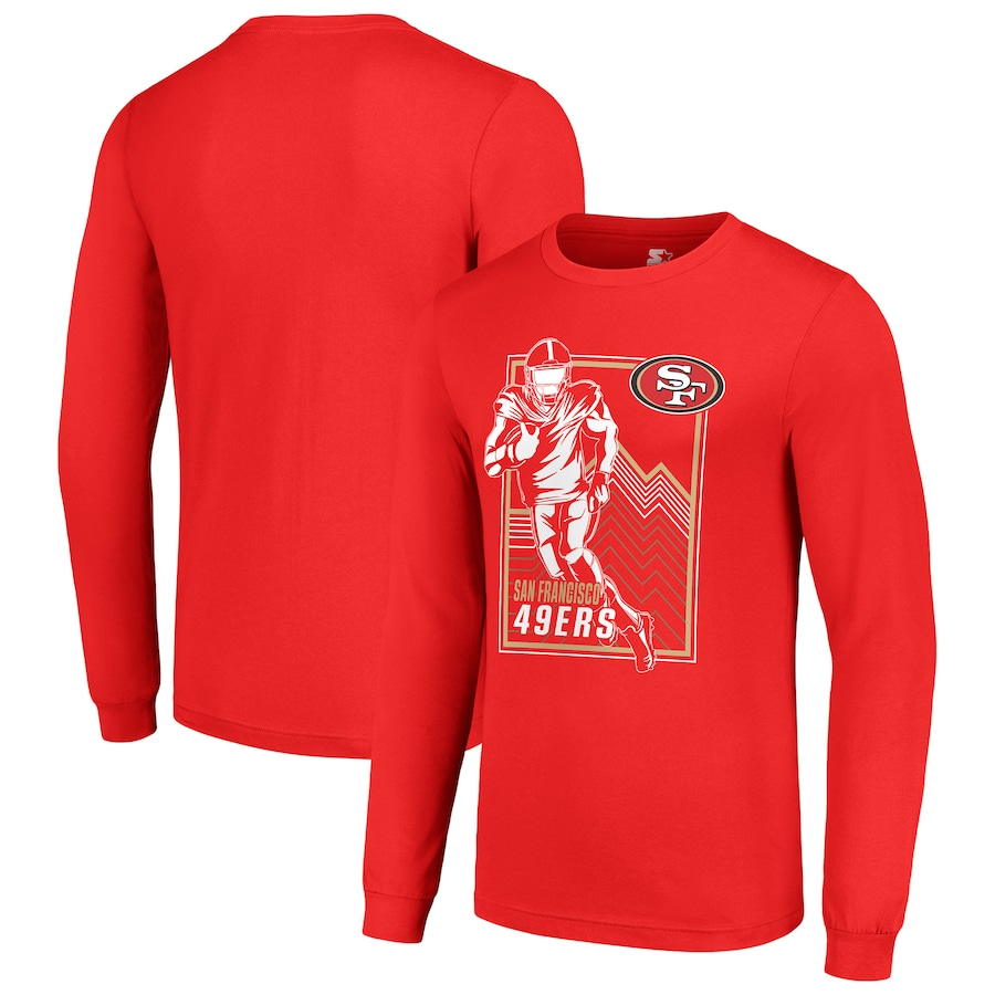 Men San Francisco 49ers red 2024 NFL Long sleeve T Shirts